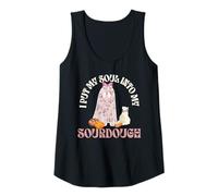 Womens Cute Ghost Bread Era I Put My Soul Into My Sourdough Starter Tank Top