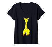 Womens Cute Giraffe Zoo Visit Africa Safari African Animal Lover V-Neck T-Shirt
