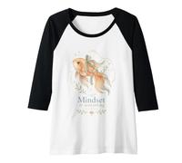 Womens Cute Goldfish Positive Quote Calm Botanical Aesthetic Raglan Baseball Tee