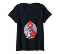 Womens Cute Horse Animal Realistic Horse Lover Artistic Kids Women V-Neck T-Shirt