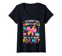 Women's Cute Kindergarten for Me Back to School Student V-Neck T-Shirt