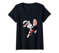 Women's Cute Little Easter Bunny for Kids Easter Gift for Girls V-Neck T-Shirt