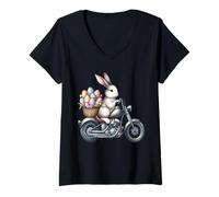 Women's Cute Little Easter Bunny for Kids Easter Gift for Girls V-Neck T-Shirt