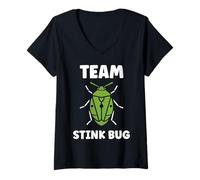 Women's Cute Little Minimalist Insect Simple Team Stink Bug V-Neck T-Shirt