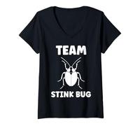 Women's Cute Little Minimalist Insect Simple Team Stink Bug V-Neck T-Shirt