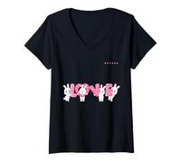 Womens Cute Love 4 Rabbite Funny Unisex Design for Men Women Tee V-Neck T-Shirt