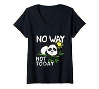 Womens Cute Panda T Shirt Panda Clothes Panda Bear Animal Lover V-Neck T-Shirt