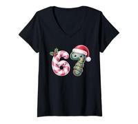 Womens Cute Pastel 67 Meme Christmas Xmas SIX Seven Kawaii V-Neck T-Shirt