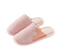 women's Cute Pink Slippers - Unisex Slippers House Shoes, Casual Warm Slipper Elegant Household Slipper Lightweight Soft Flat Shoes Classic Indoor Wear Plush Shoes Checked Sliders