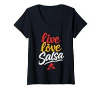 Women's Cute Salsa Dancer Latin Dance V-Neck T-Shirt
