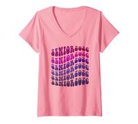 Womens Cute Senior Class of 2026 17 Years Later Rocks Girl Memories V-Neck T-Shirt