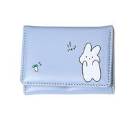 Women's Cute Short Wallet Money Case Stylish and Practical Coin Purse for Girls and Ladies, Blue, 10.5*2*8cm