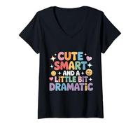 Women's Cute Smart and A Little Bit Dramatic Sassy Bold Mode - V-Neck T-Shirt