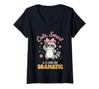 Women's Cute Smart and A Little Bit Dramatic V-Neck T-Shirt