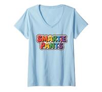 Womens Cute Smartie Pants Smarty Educational Kids Graduate Science V-Neck T-Shirt
