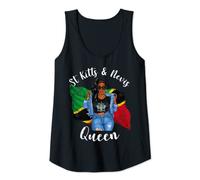 Womens Cute St Kitts And Nevis Queen Proud Flag Patriotic Womens Tank Top