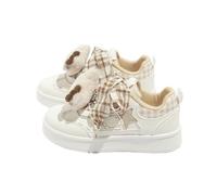 Women's Cute Star Platform Trainers Comfortable Walking Shoes Y2K Light Breathable Fashion Sneakers Brown 5.5