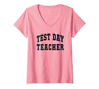 Women's Cute Test Day Teacher Testing Everything is Fine STEM V-Neck T-Shirt