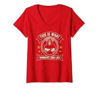 Women's Cute This is What Winners Look Like Game Day Goat Team Cheer V-Neck T-Shirt