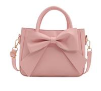 Women's Cute Top-Handle Bag, PU Crossbody Bag, Bow Design and Lightweight, Applies to Daily Use, Outfits and Casual Occasions (pink,22 * 9 * 16cm)