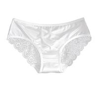 Womens Cutout Underwear Comfortable Criss Cross Tangas Sexy Panties Stretch Breathable Hipsters Comfy Color Block Lace Briefs Cheeky Thongs Butt Lifting White