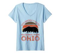 Womens Cuyahoga Valley National Park V-Neck T-Shirt