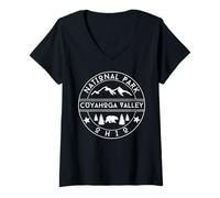 Womens Cuyahoga Valley National Park V-Neck T-Shirt