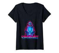 Women's Cyber Security Cybersecurity t Cyber Securities Essentials V-Neck T-Shirt