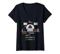 Women's Cyber Security Professional Funny IT Security Ethical Hacker V-Neck T-Shirt