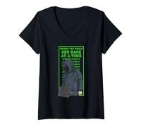 Women's Cyber Security Secure World Ethical Hacker Tech Design V-Neck T-Shirt