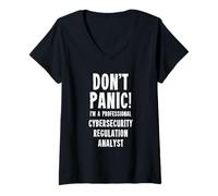 Womens Cybersecurity Regulation Analyst V-Neck T-Shirt