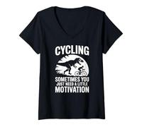 Women's Cycling Sometimes You Just Need A Little Motivation V-Neck T-Shirt