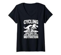 Women's Cycling Sometimes You Just Need A Little Motivation V-Neck T-Shirt