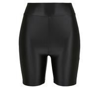 Urban Classics Ladies Highwaist Shiny Metallic Cycle Shorts Black 4XL