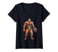 Womens Cyclops Greek Mythology Ancient Greece Mythical Creature V-Neck T-Shirt