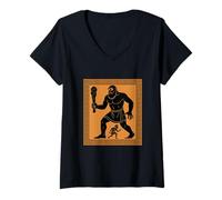 Womens Cyclops Polyphemus One Eyed Legend Greek Mythology Art Myths V-Neck T-Shirt