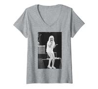 Womens Cyndi Lauper 80s Pop Star Live in Liverpool 1990 V-Neck T-Shirt