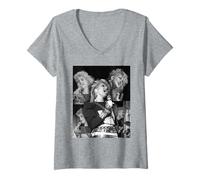 Womens Cyndi Lauper Live Montage By Allan Ballard V-Neck T-Shirt