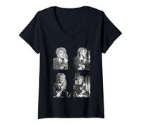 Womens Cyndi Lauper Live Performance By Allan Ballard V-Neck T-Shirt