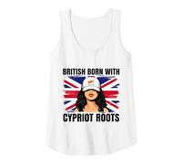 Womens Cypriot Roots British Born Girl Pride Cyprus Heritage Tank Top