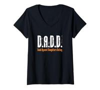 Women's D:A:D:D Dads Against Daughters Dating Funny V-Neck T-Shirt
