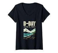 Women's D-Day |June 6, 1944| Commemorative Edition|Normandy landings V-Neck T-Shirt
