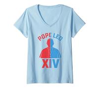 Womens Da Pope Tshirt Chicago Pope Leo XIV Provost American USA V-Neck T-Shirt