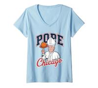 Womens Da Pope Tshirt Chicago Pope Leo XIV Provost American USA V-Neck T-Shirt