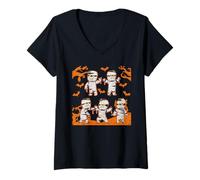 Women's Dabbing Dancing Mummy Halloween Dab Dance Pose Mummies V-Neck T-Shirt