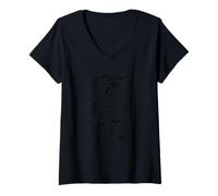 Women's Dabbing Skeleton Witch Monster Dancing Halloween Dab Dance V-Neck T-Shirt