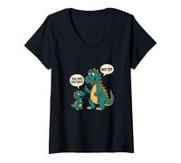 Women's Dad, Does God Exist? Not Yet Funny Religion/Atheism Humor V-Neck T-Shirt