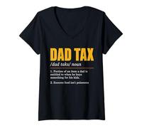 Women's Dad Tax Definition Men Funny Father's Day V-Neck T-Shirt