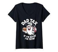 Womens Dad Tax If I'm Buyin' I'm Tryin' Ghost Fun V-Neck T-Shirt