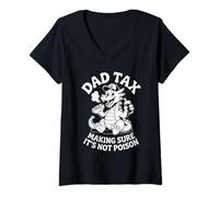 Womens Dad Tax Making Sure It's Not Poison Dragon V-Neck T-Shirt